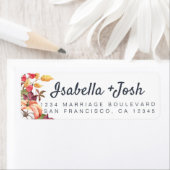 秋かぼちゃ結婚の葉の差出人住所 ラベル (インサイチュ)