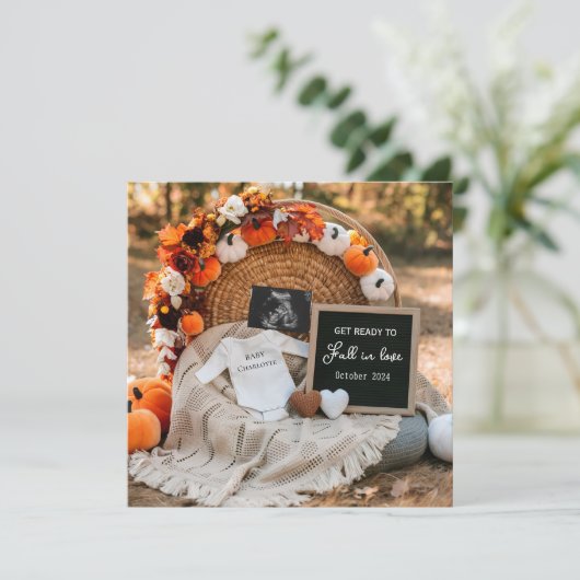 秋かぼちゃ花妊娠発表 招待状 (スタンド正面)