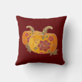 秋かぼちゃ花 クッション (裏面)