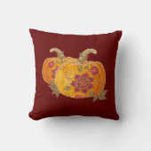 秋かぼちゃ花 クッション (正面)