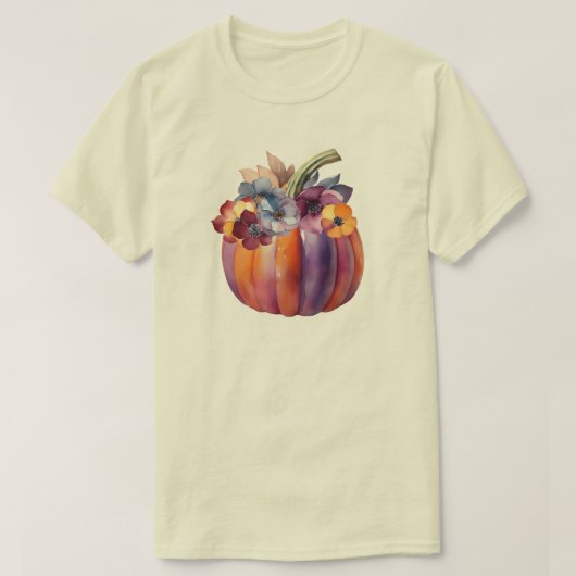 秋かぼちゃ花 Tシャツ (デザイン正面)