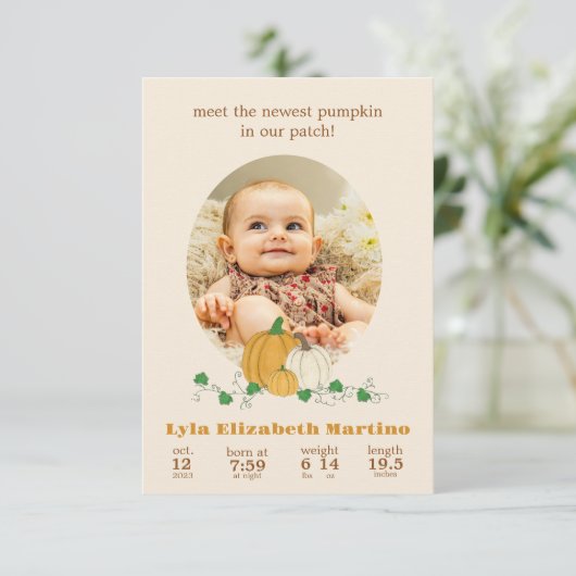 秋かぼちゃ誕生発表 案内状 (スタンド正面)