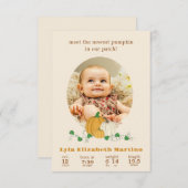 秋かぼちゃ誕生発表 案内状 (正面/裏面)