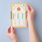 秋かぼちゃ赤ちゃんシャワー動物マッチゲーム チラシ (ハンドル)