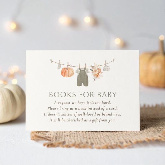 秋かぼちゃ赤ちゃん衣装本ベビー エンクロージャーカード