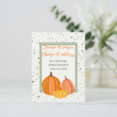 秋かぼちゃ転居可住所 案内ポストカード (スタンド正面)