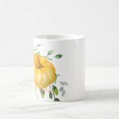 秋かぼちゃ、ひまわり、緑 コーヒーマグカップ (中央)