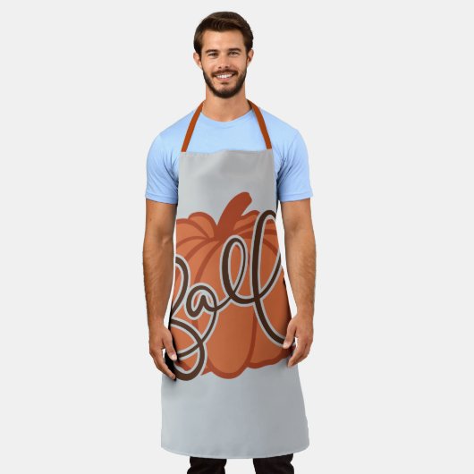 秋かぼちゃ エプロン (着用した状態)