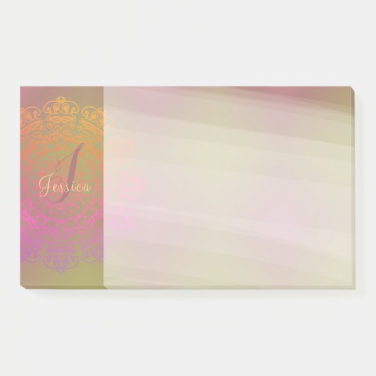 秋から冬のマンダラモノグラムポストイットノート ポストイット (正面)