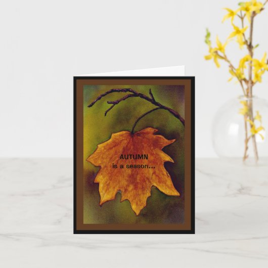 秋から春へ カード (黄色い花)