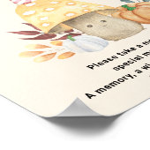 秋かわいいキノコ時間カプセル1歳の誕生日 ポスター (角)