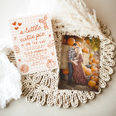 秋かわいい手描き小さなかわいこちゃんパイ赤ちゃんシャワー 招待状