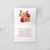 秋かわいい格言紅葉誕生日 サンキューカード (内部)