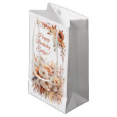 秋かわいい格言紅葉誕生日 スモールペーパーバッグ (正面アングル)