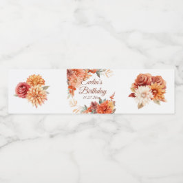 秋かわいい格言紅葉誕生日 ペットボトルラベル