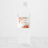 秋かわいい格言紅葉誕生日 ペットボトルラベル (正面)