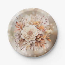 秋かわいい格言紅葉誕生日 ペーパープレート