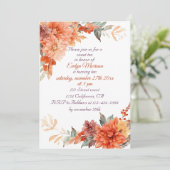 秋かわいい格言紅葉誕生日 招待状 (スタンド正面)