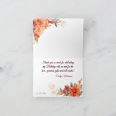 秋かわいい格言紅葉誕生日 招待状 (内部)