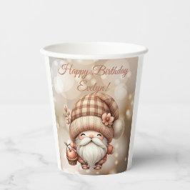 秋かわいい格言紅葉誕生日 紙コップ