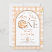 秋かわいこちゃんパイパンプキンギンガム1st誕生日 招待状 (正面)