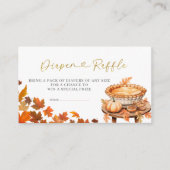秋かわいこちゃんパイ赤ちゃんシャワーおむつラッフル エンクロージャーカード (正面)