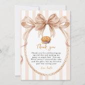 秋かわいこちゃんパイ赤ちゃんシャワーサンキューカード 招待状 (正面)