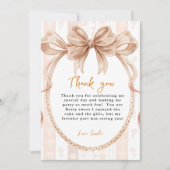 秋かわいこちゃんパイ赤ちゃんシャワーサンキューカード 招待状 (正面)