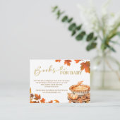 秋かわいこちゃんパイ赤ちゃんシャワーブックベビー エンクロージャーカード (スタンド正面)