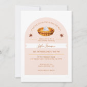 秋かわいこちゃんパイ赤ちゃんシャワー招待状 招待状 (正面)