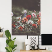 秋かわいらしの花写真撮影 ポスター (ホームオフィス)