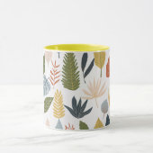 秋かわいらしの葉のパタカラフルーン（オレンジ色） マグカップ (中央)