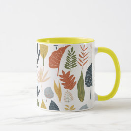 秋かわいらしの葉のパタカラフルーン（オレンジ色） マグカップ