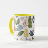 秋かわいらしの葉のパタカラフルーン（オレンジ色） マグカップ (正面左)