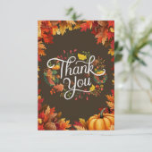 秋かわいらしカラフル秋 サンキューカード (スタンド正面)