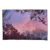 秋かわいらしサンセットピンクブルースカイ 枕カバー (正面左)