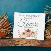 秋かわいらしパンプキンブーケウィズプラーク フォトプラーク (側面)