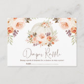 秋かわいらしフラワーパンプキンベビーおむつラッフル エンクロージャーカード (正面)