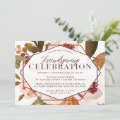 秋かわいらしフローラフレンドリーお祝い 招待状 (スタンド正面)