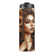 秋かわいらし秋をテーマにしたアフリカ系アメリカ人女性