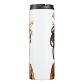 秋かわいらし秋をテーマにしたアフリカ系アメリカ人女性 タンブラー (裏面)