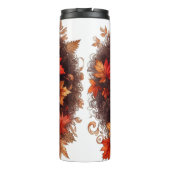 秋かわいらし秋をテーマにしたアフリカ系アメリカ人女性 タンブラー (裏面)