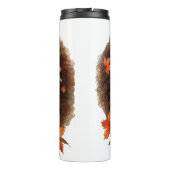 秋かわいらし秋をテーマにしたアフリカ系アメリカ人女性 タンブラー (裏面)