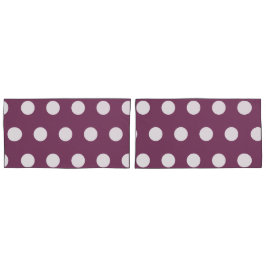 秋かわいらし紫の白水玉模様模様 枕カバー