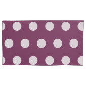 秋かわいらし紫の白水玉模様模様 枕カバー (正面左)