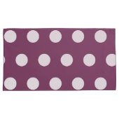 秋かわいらし紫の白水玉模様模様 枕カバー (正面右)