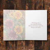 秋かわいらし花フローラ秋誕生日 カード