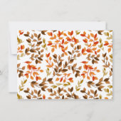 秋かわいらし花模様スモダンクリプトパーソナライズされた ノートカード (裏面)