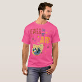 秋がやってきた アライグマ 秋 Tシャツ (正面フル)