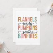 秋がやってきた カード (正面/裏面インサイチュ)